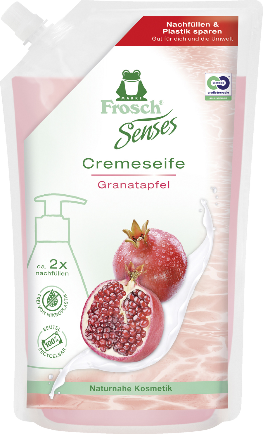 

Жидкое мыло Frosch Senses Cremeseife Granatapfel Nachfüllbeutel