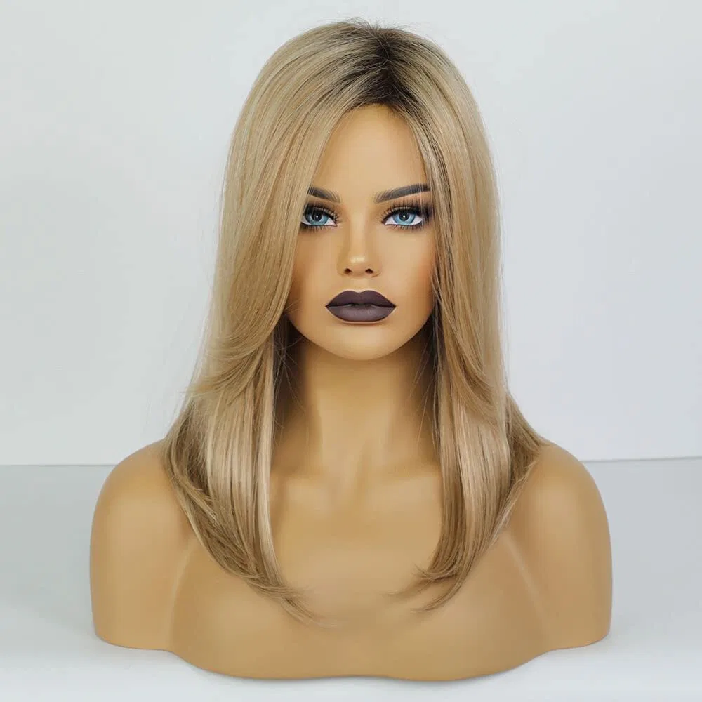 Длинный прямой светлый парик HAIRCUBE с темными корнями Haircube, Beige (Blonde) — фото 2