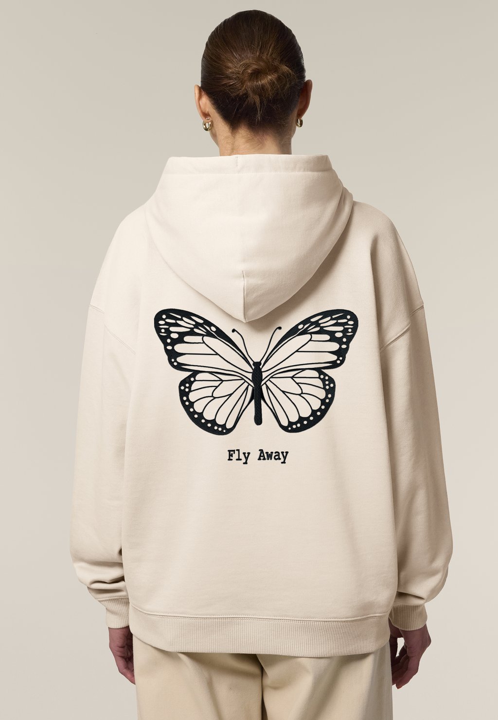 

Толстовка FLY AWAY BACK EMBROIDERY - Hoodie Mira Paris, кремовый