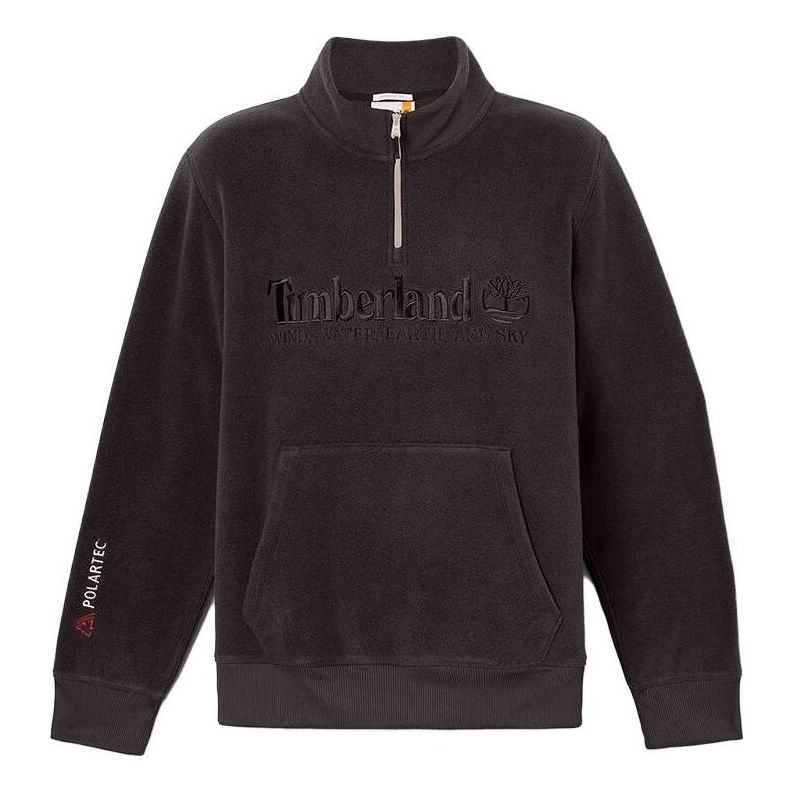 

Свитер Timberland Linear Logo 1/4 Zip Sweatshirt 'Black', черный