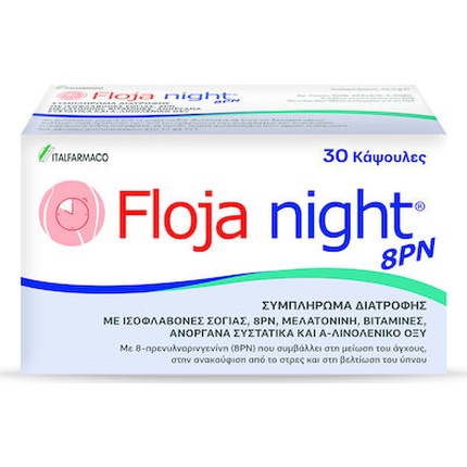 

Floja Night 8pn - Облегчение при менопаузе - 30 капсул Itf Hellas
