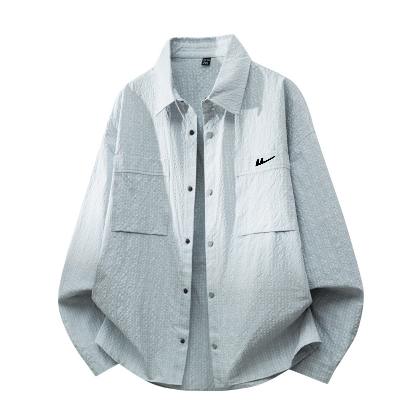 

Рубашка женская Lapel Moderate WARRIOR, air синий[free diy brand merch]