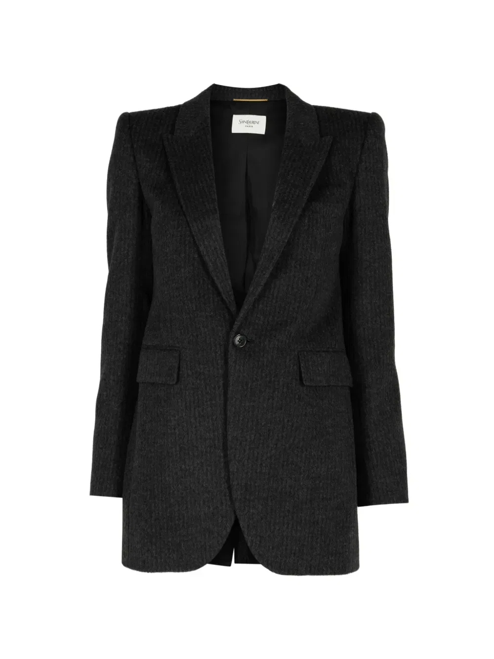 Однобортный блейзер Saint Laurent, серый