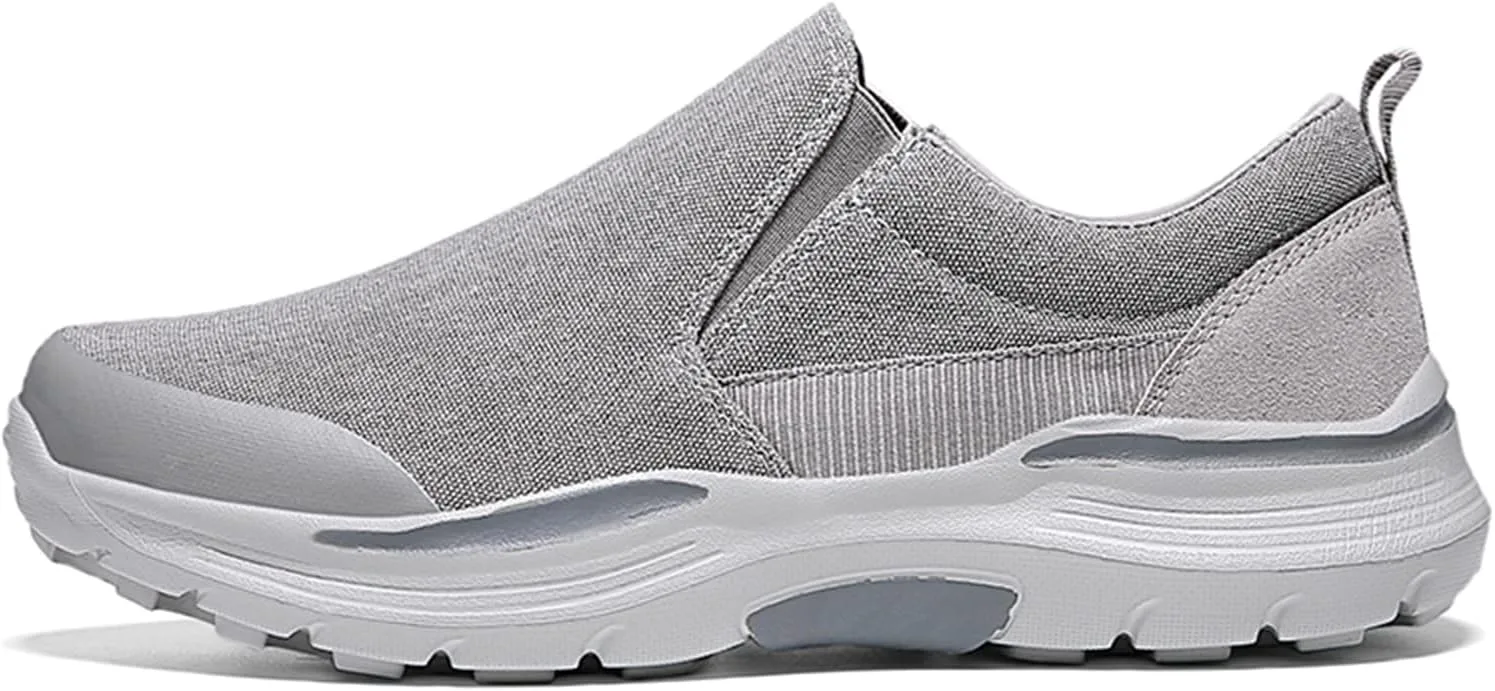 

Мужские слипоны из канвы, повседневные кроссовки, легкие, удобные и дышащие лоферы Medasain, серый