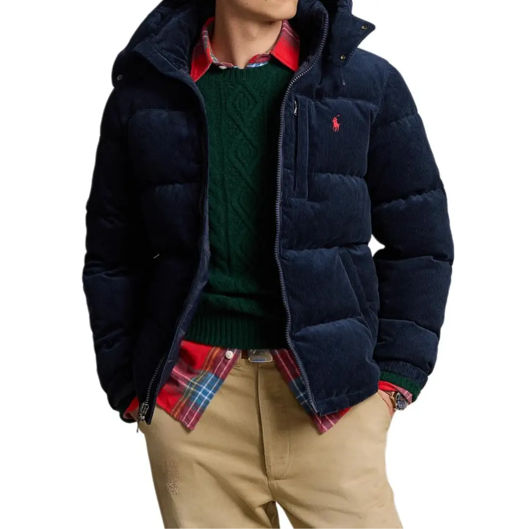 Polo Ralph Lauren Куртка пуховая мужская темно-синяя — фото 4