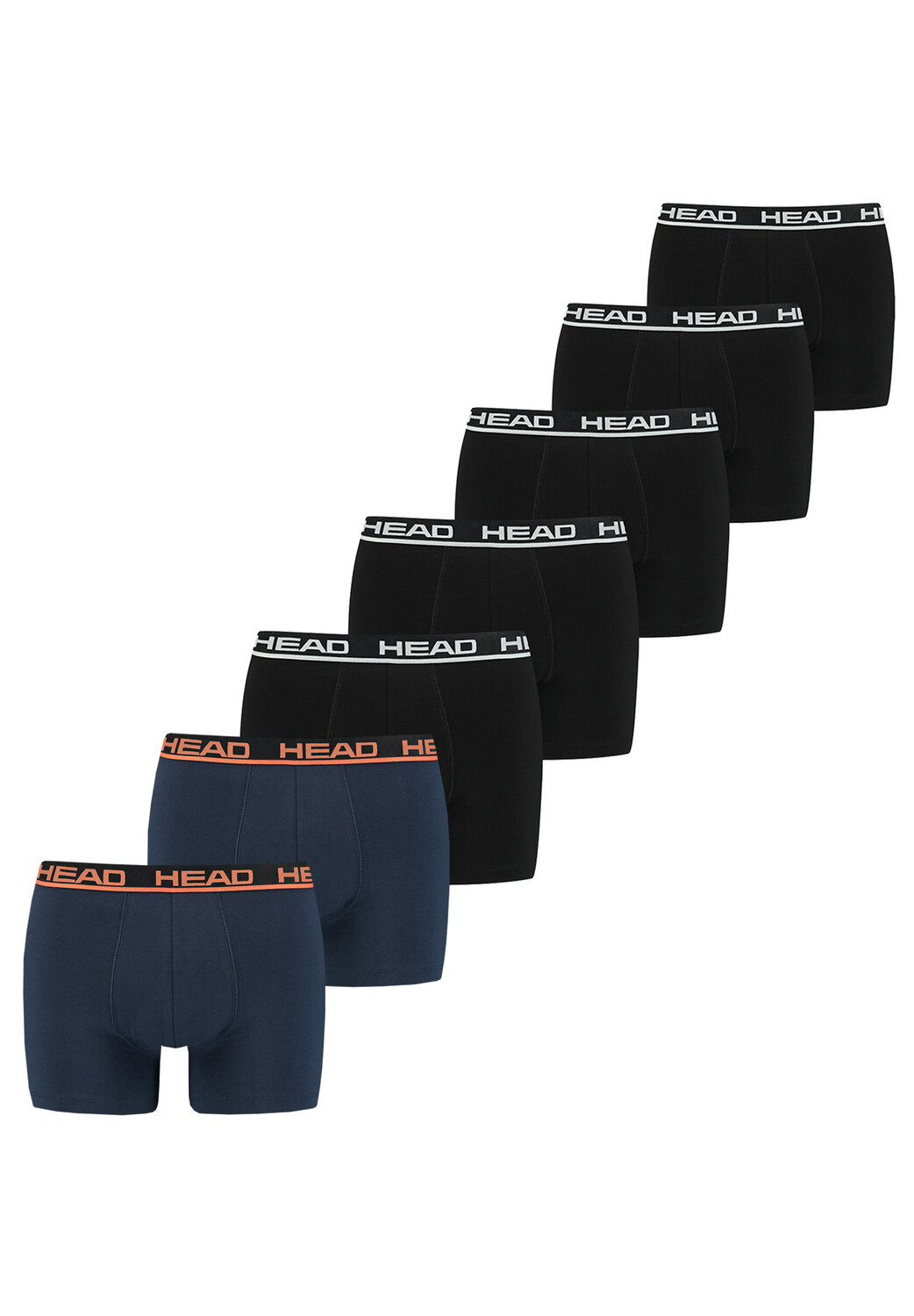 

Боксеры HEAD Boxershorts 7 шт, цвет 318 - black/orange