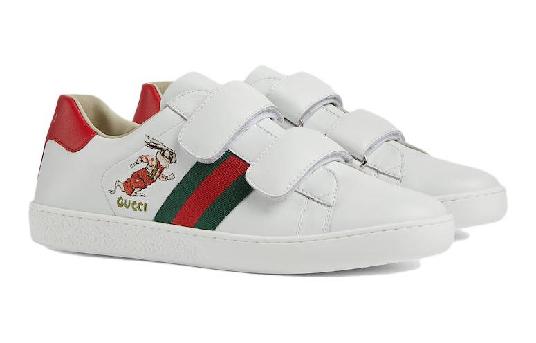 Детские низкие скейтерские кроссовки ACE GUCCI, белый — фото 3