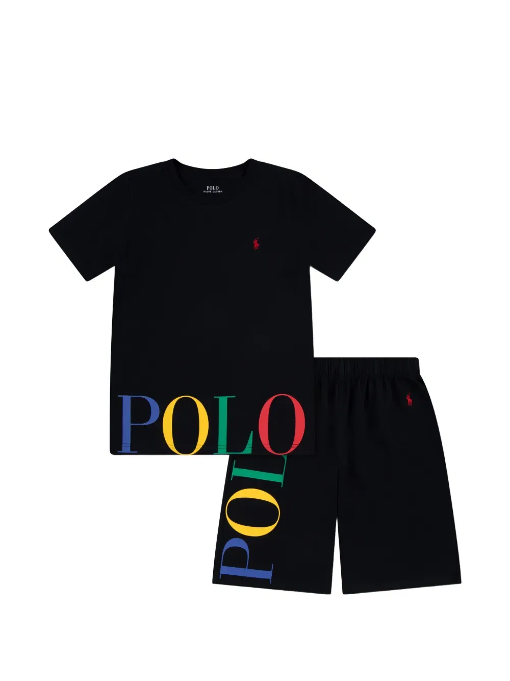 Комплект шорт с логотипом Polo Ralph Lauren Kids, черный
