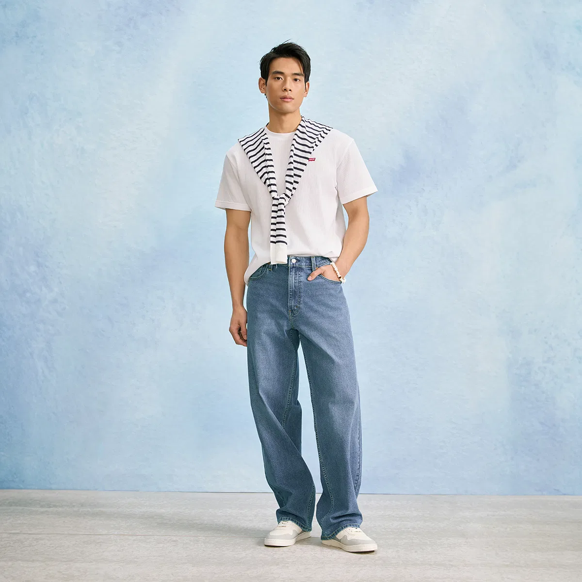 Джинсы Ice Cool Series мужские medium blue широкие Levis — фото 4