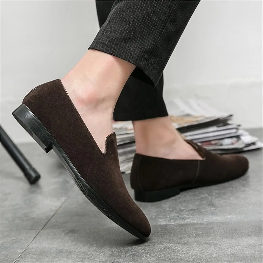 Лоферы кожаные мужские Classic Slip On Moccasins, коричневый DHFIRUFSHLO — фото 3