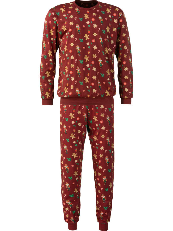 

Erwin Müller Пижама из трикотажа в бордовой расцветке