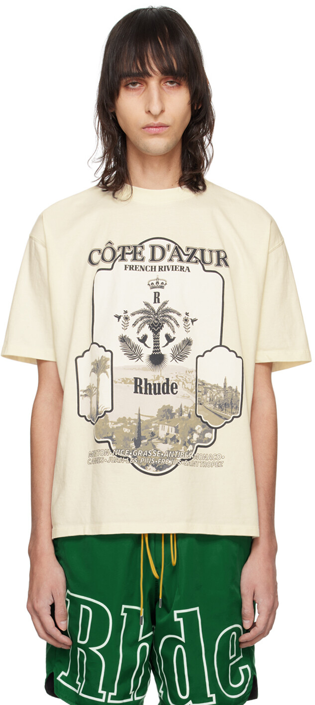 

Кремового цвета Футболка Azur Mirror Rhude
