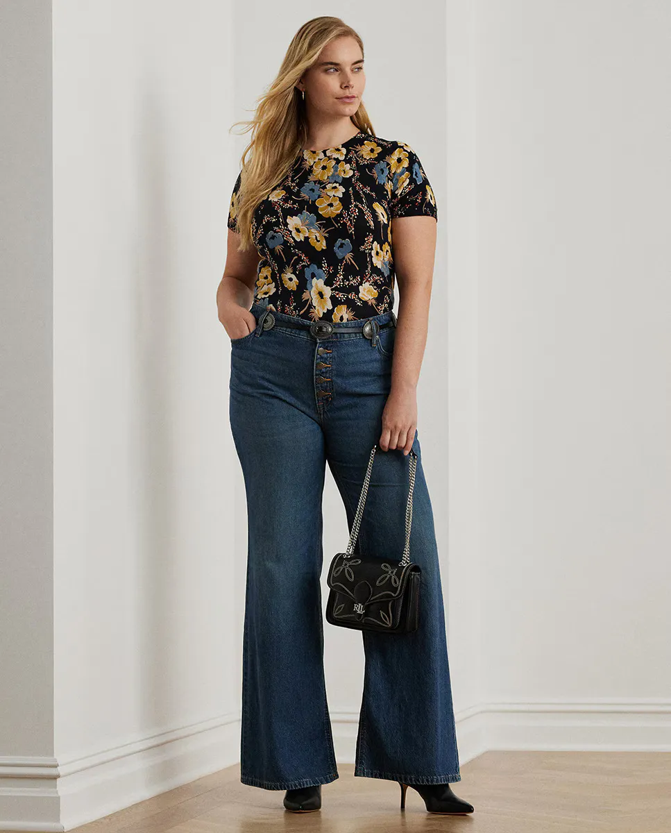 

Женские расклешенные джинсы с высокой посадкой Lauren Ralph Lauren Woman, синий
