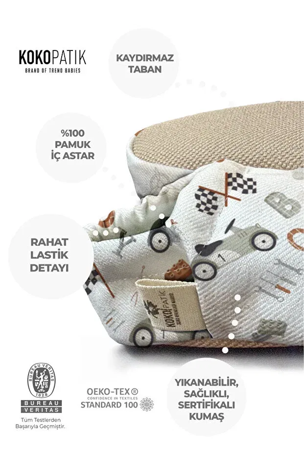 Детские пинетки для новорожденных с принтом Racing Time Pattern Kokopatik, Multicolor — фото 2