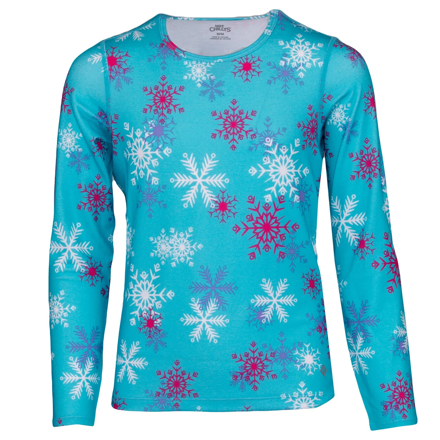 Термобелье с принтом с длинным рукавом Originals Print Base Layer Crew Hot Chillys, Atoll Snowflakes