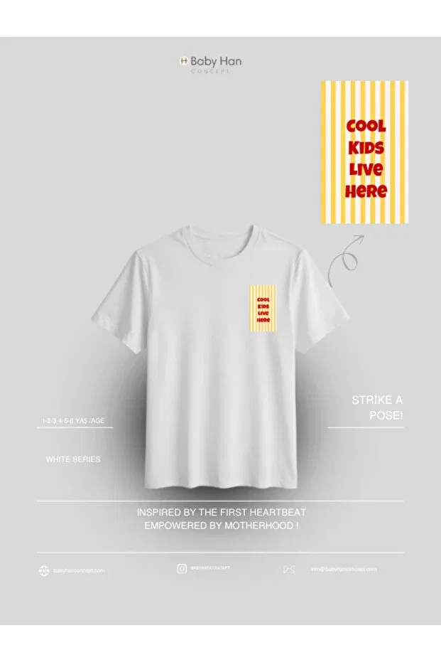 Детская футболка с принтом Coolkids Basic Baby Han Concept, White