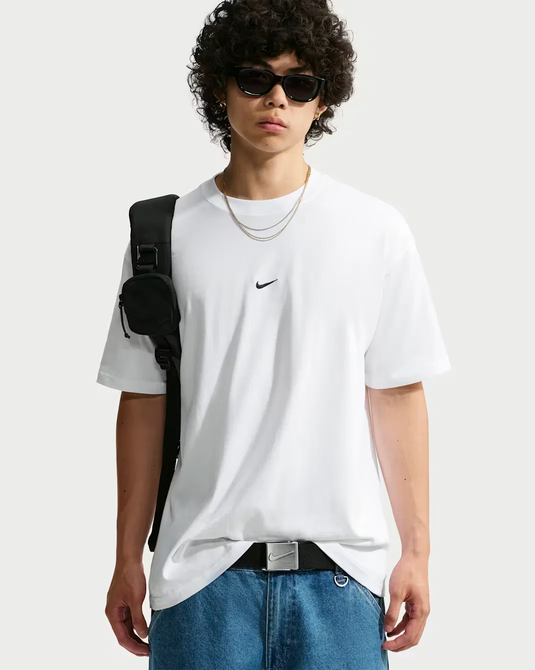 Мужская свободная футболка Nike Sportswear, White/Black
