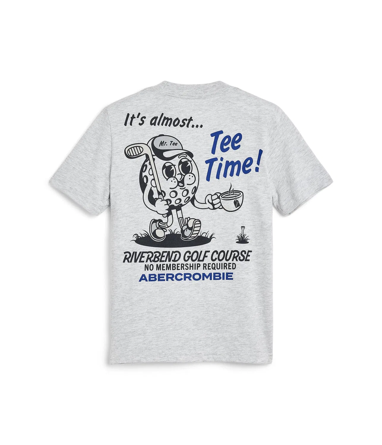 Футболка Tee Time Tee (для больших детей) Abercrombie Kids, ANF Light Grey Heather — фото 2
