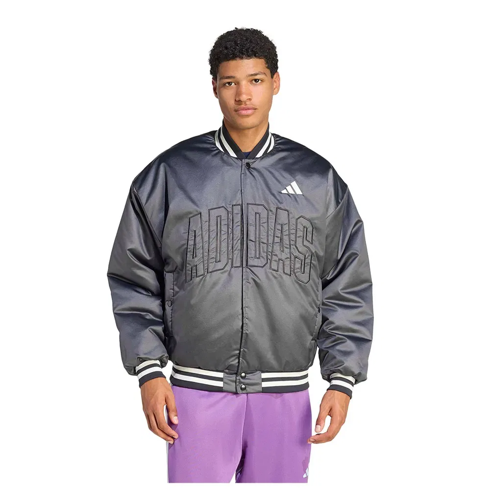 Мужская куртка-бомбер с утеплителем Climawarm Adidas Stadium Insulated, Grey