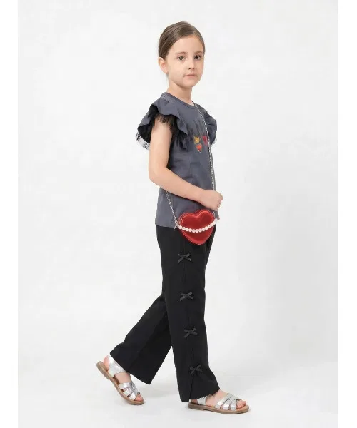 Детские брюки прямого кроя с эластичным поясом Stretch Ripstop hakka kids, Beige — фото 2