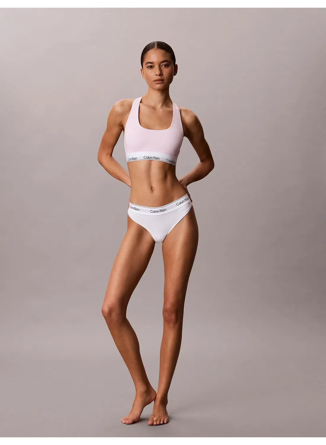 Бюстгальтер без косточек комплект 2 шт Cotton Modal Calvin Klein, белый/розовый — фото 4