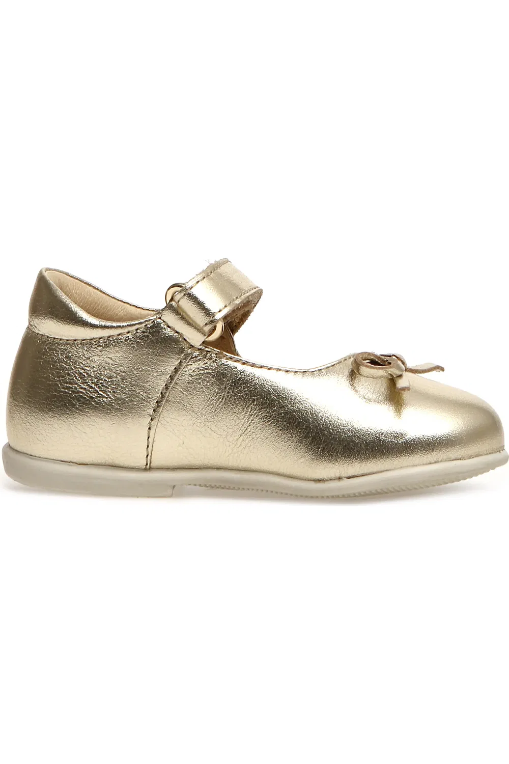 Детские туфли балетки на плоской подошве Ballet Mary Jane Naturino, Gld — фото 2