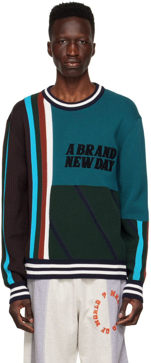 

SSENSE Эксклюзивный зеленый хлопковый свитер Ahluwalia &PaulSmith
