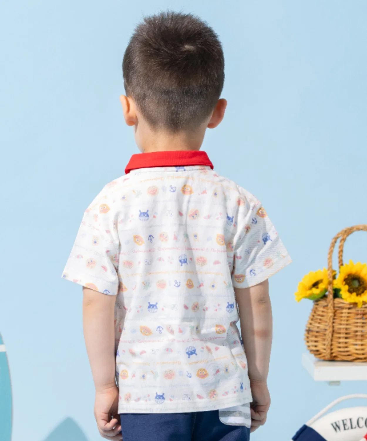 Детская футболка-поло с принтом ANPANMAN KIDS COLLECTION, Off White — фото 2