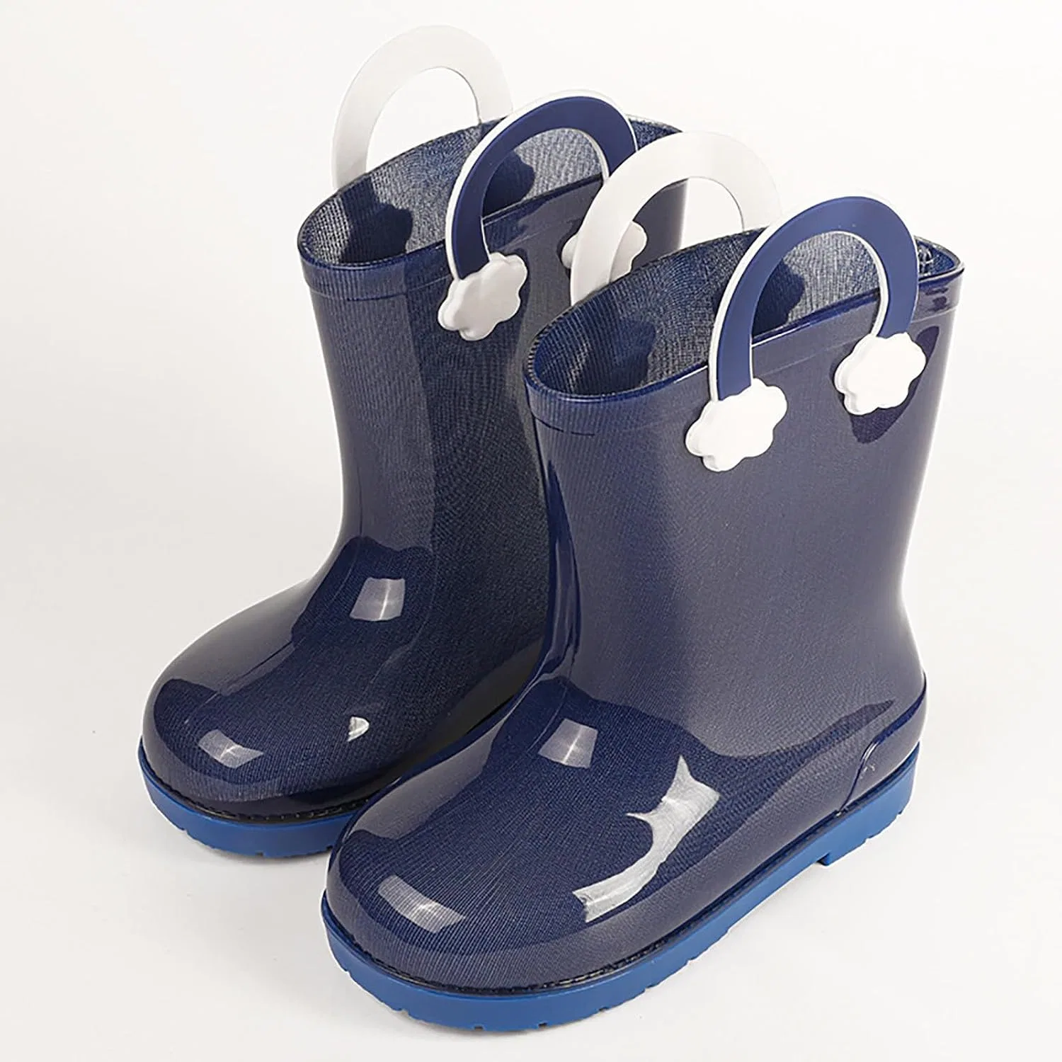 Детские сапоги дождевые с принтом Mud Rain Boots, Blue — фото 2