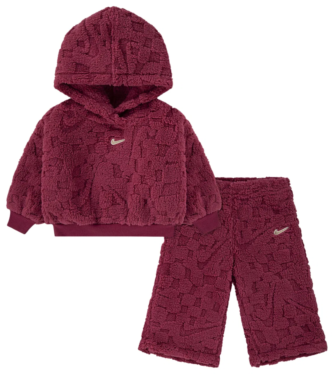 Детский спортивный костюм худи и брюки Cozy Nike, цвет Sweet Beet/Sweet Beet
