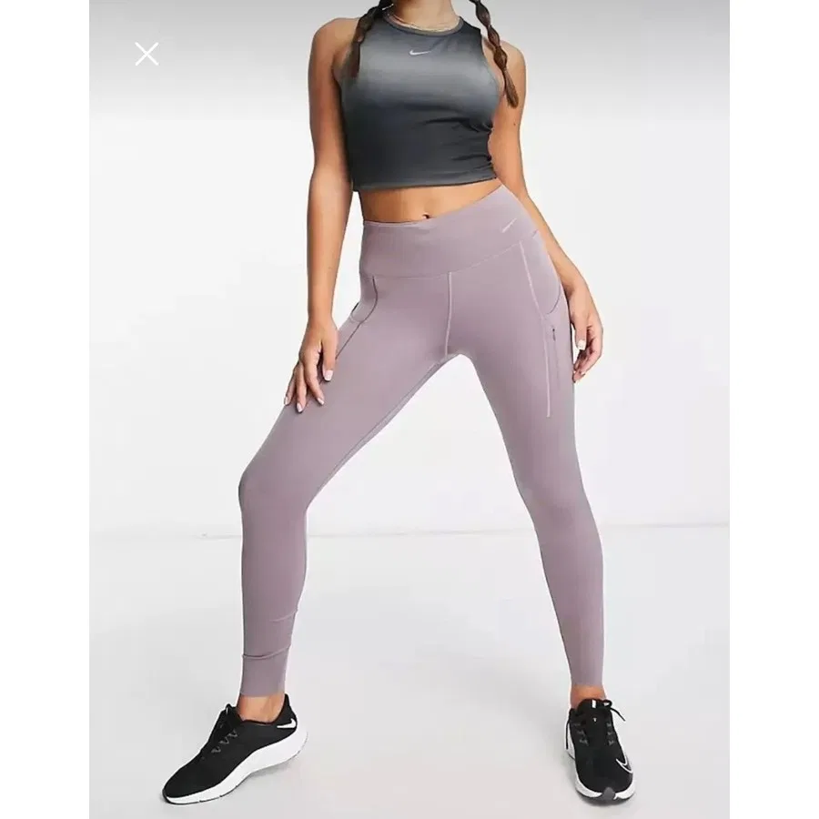 Женские спортивные леггинсы с высоким поясом Dri-Fit Go Firm-Support High-Waisted 7/8 Running, Nike, Фиолетовый
