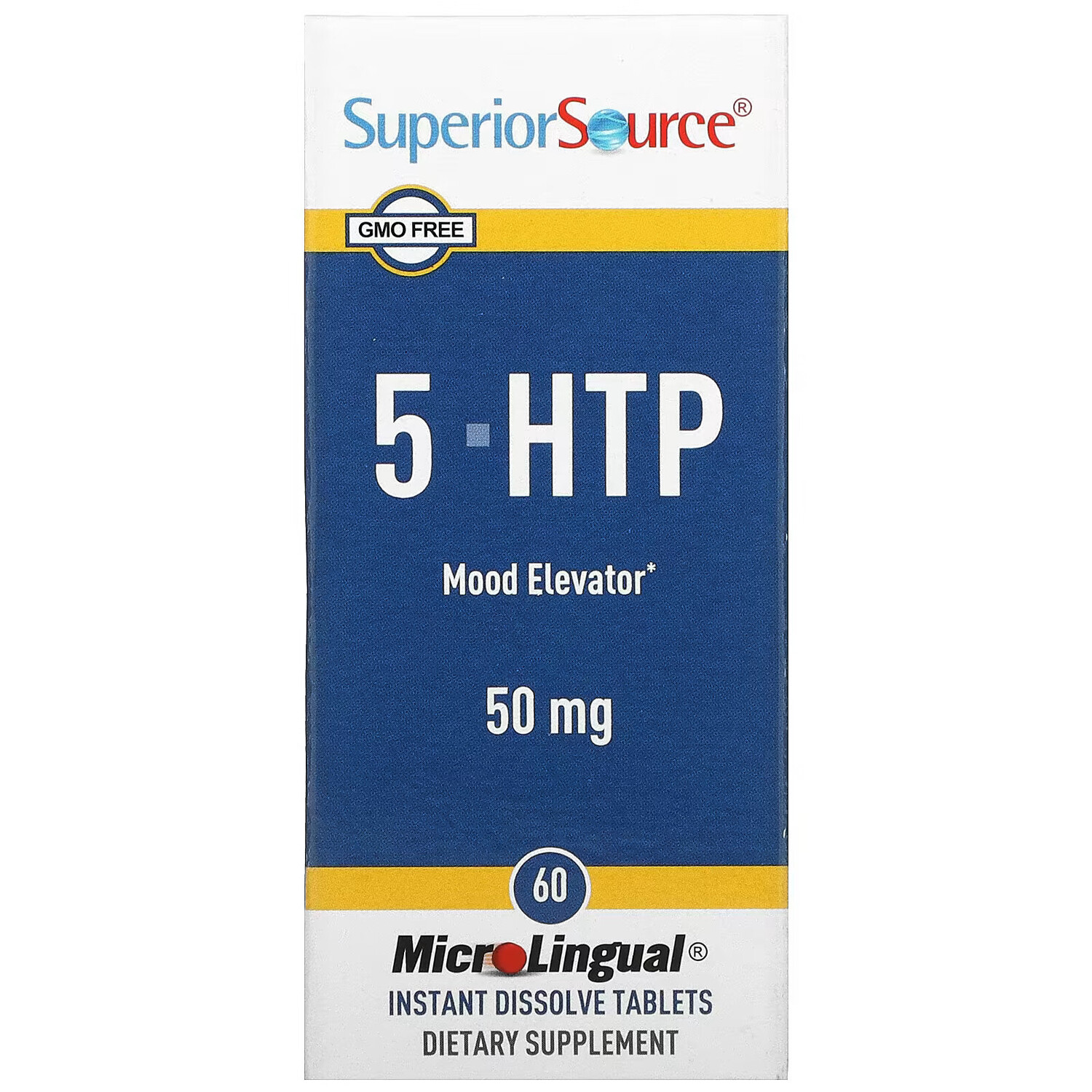 

Superior Source, 5-HTP (5-гидрокситриптофан), 50 мг, 60 быстрорастворимых таблеток MicroLingual