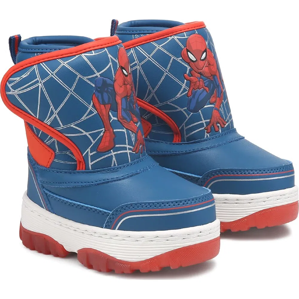Детские зимние ботинки с подсветкой Spider-Man, Black/Red