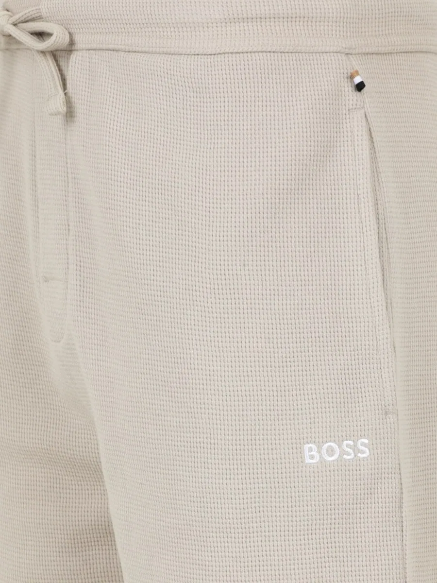 Пижамные штаны BOSS свободного кроя, бежевого цвета — фото 3