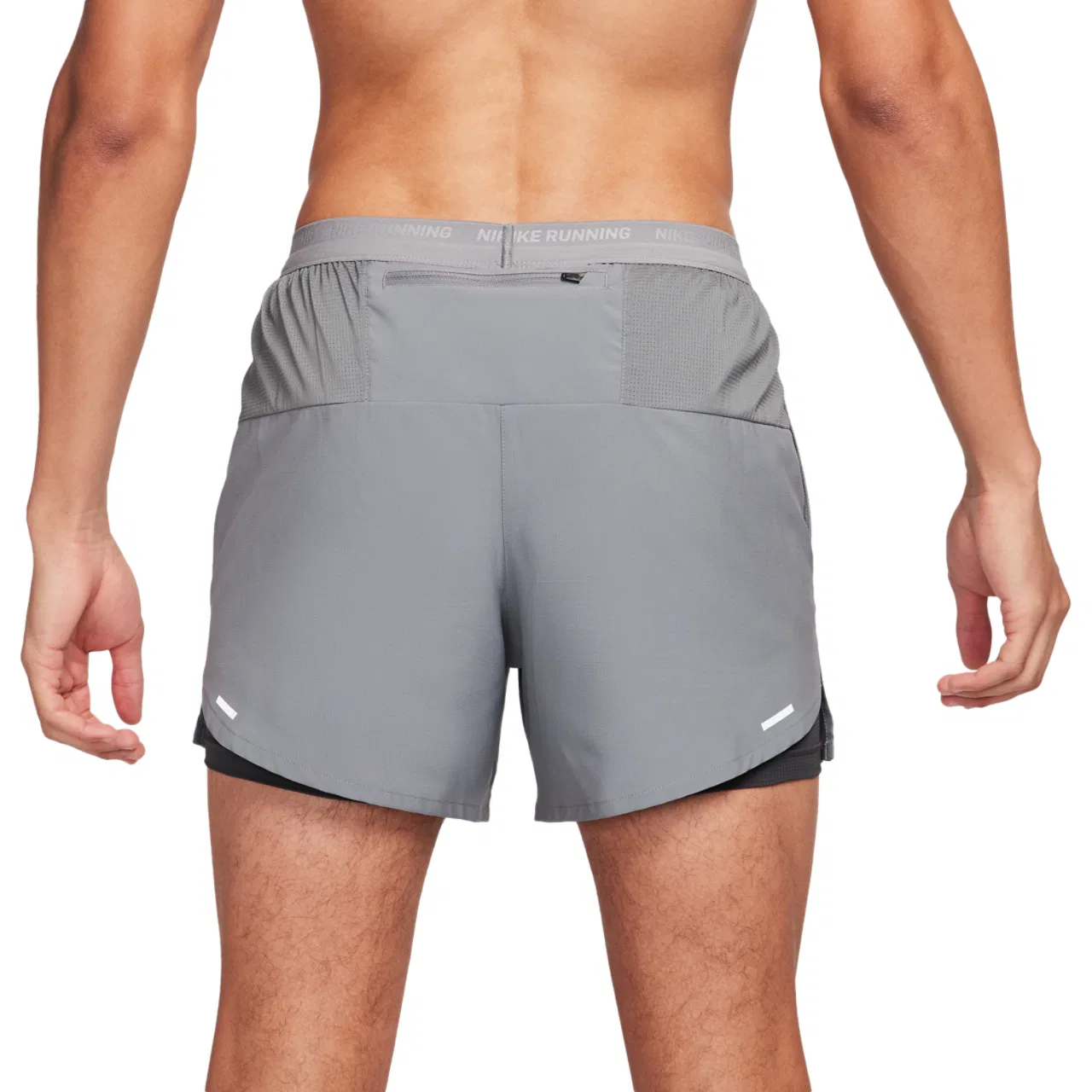 Мужские шорты для бега Dri-FIT STRIDE 2IN1 5IN Nike, цвет Smoke Grey/Dk Smoke Grey/Black — фото 2
