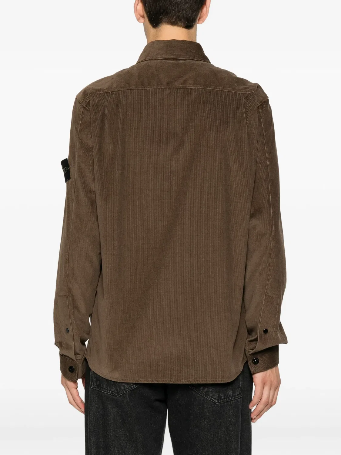 Рубашка с длинными рукавами и накладными карманами Stone Island, коричневый — фото 2
