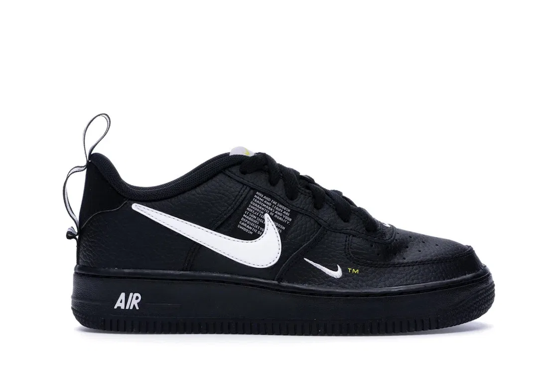Детские кроссовки Lifestyle Nike Air Force 1 Utility, Black/White-Tour Yellow