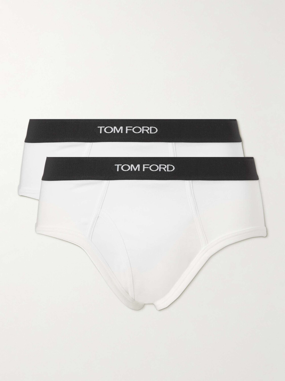 

Комплект из двух трусов из эластичного хлопка TOM FORD, белый