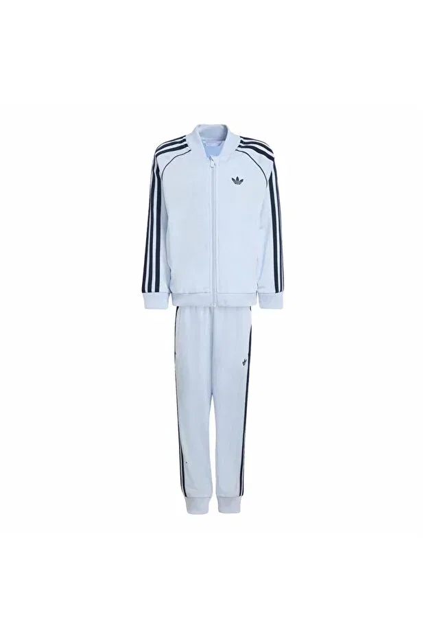 Детский спортивный костюм для девочек с длинным рукавом Adidas, Blue — фото 2