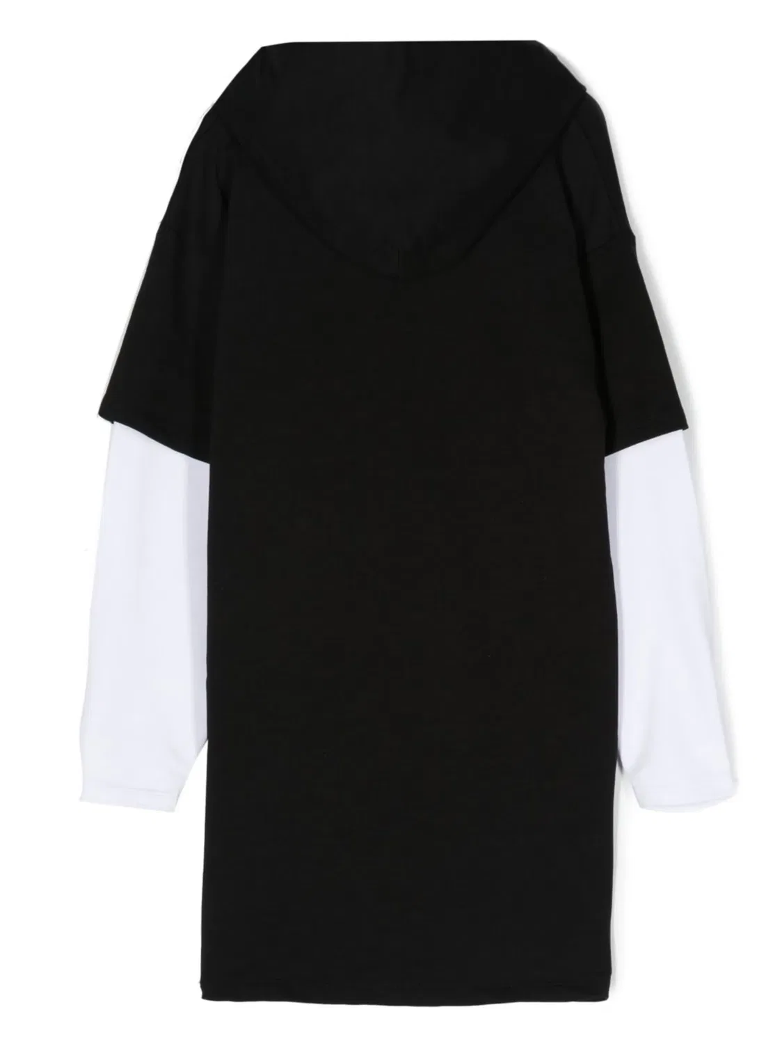 Многослойное платье‑свитер с капюшоном DKNY, черный — фото 3