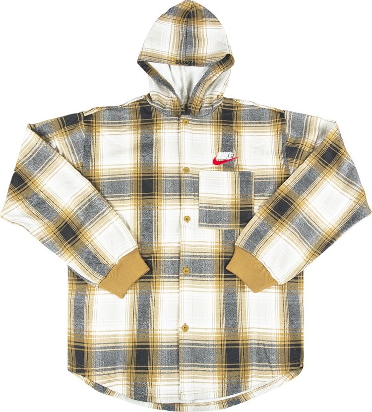 

Толстовка Supreme x Nike Plaid Hooded Sweatshirt 'Mustard', желтый