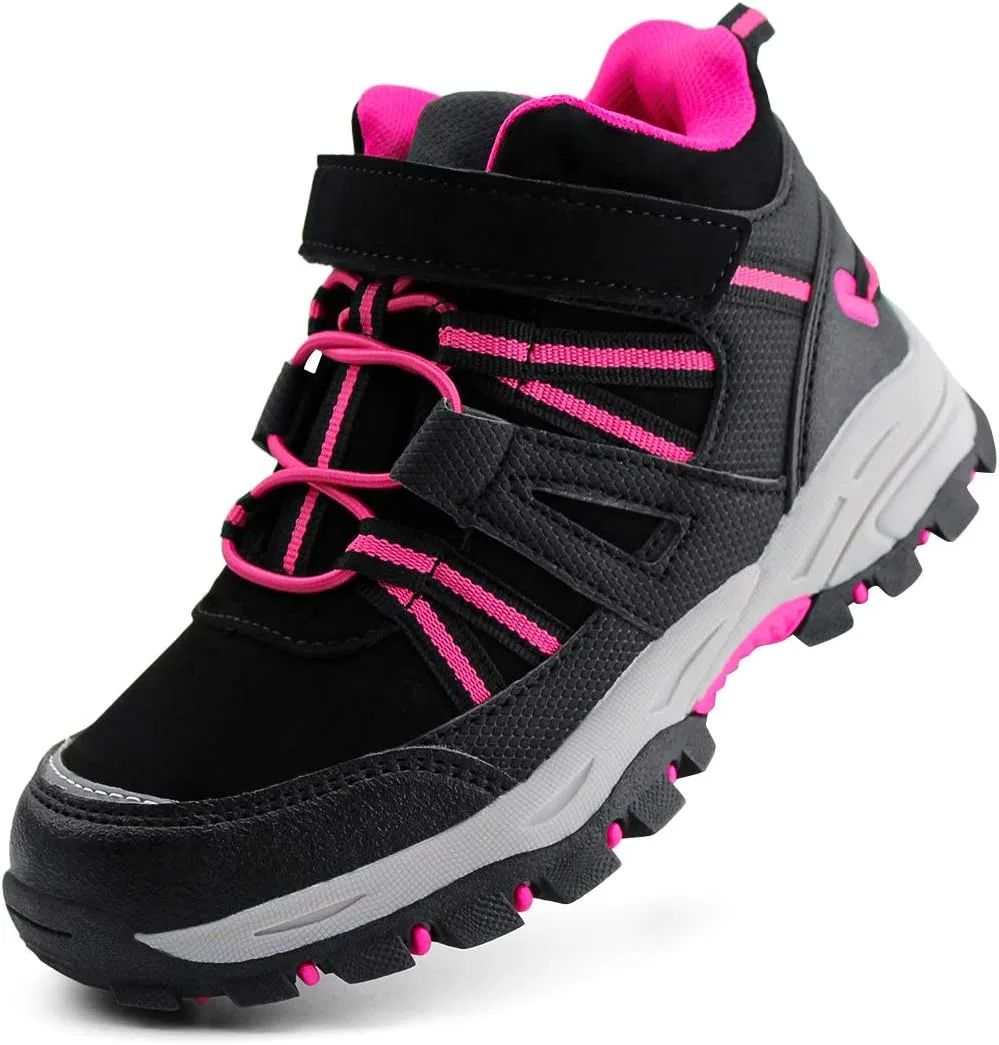 Детские водонепроницаемые ботинки для мальчиков и девочек brooman, Black/Fuchsia