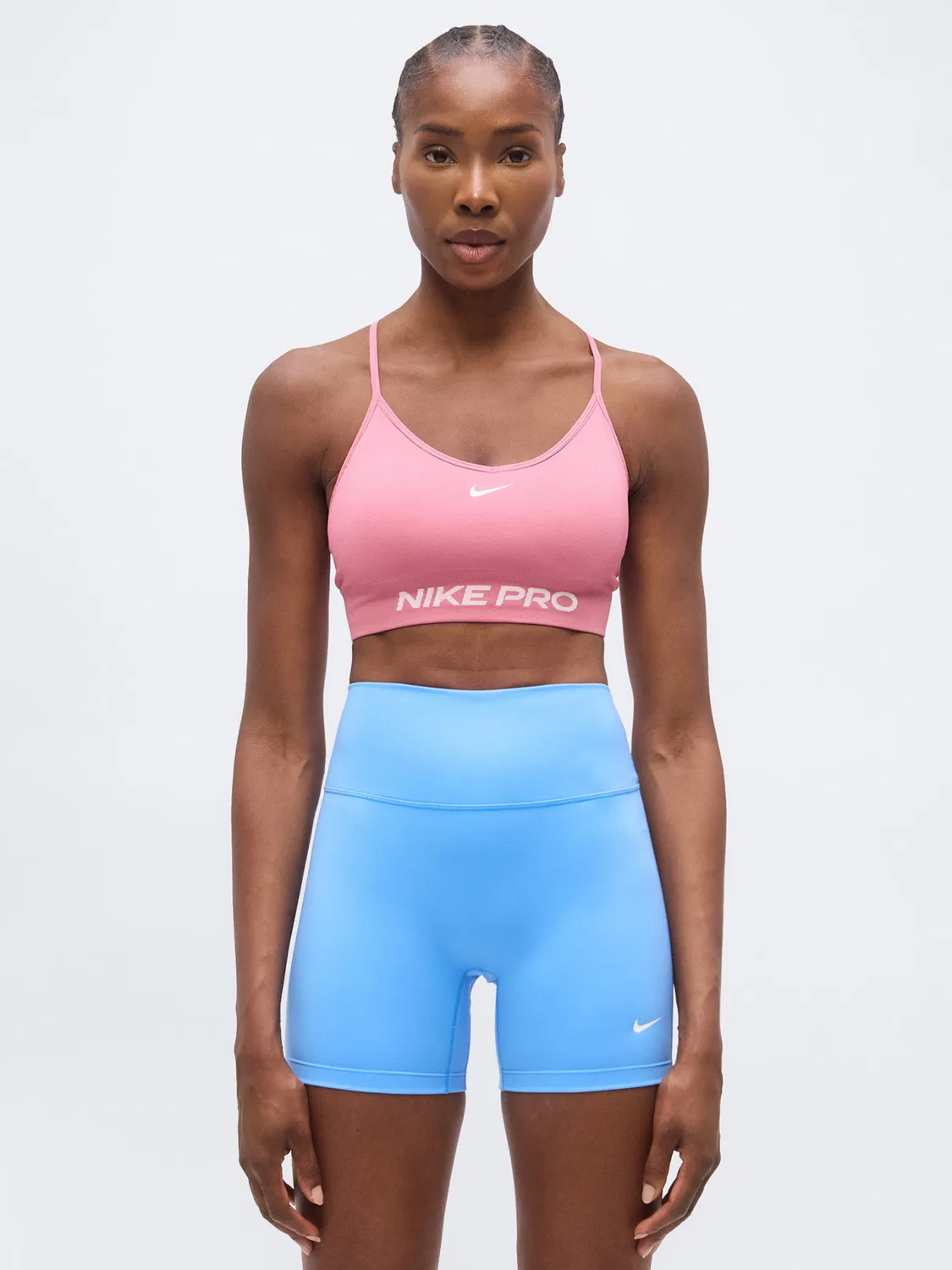 Спортивный бюстгальтер NIKE Bralette Nike Pro розовый — фото 2