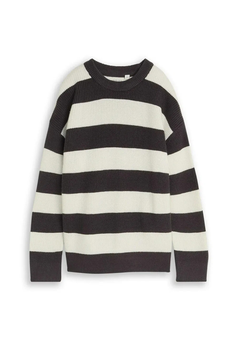 Пуловер и Strickjacken Strickpullover mit Rundhalsausschnitt - джемпер Tom Tailor, Grey Off White Big Stripe