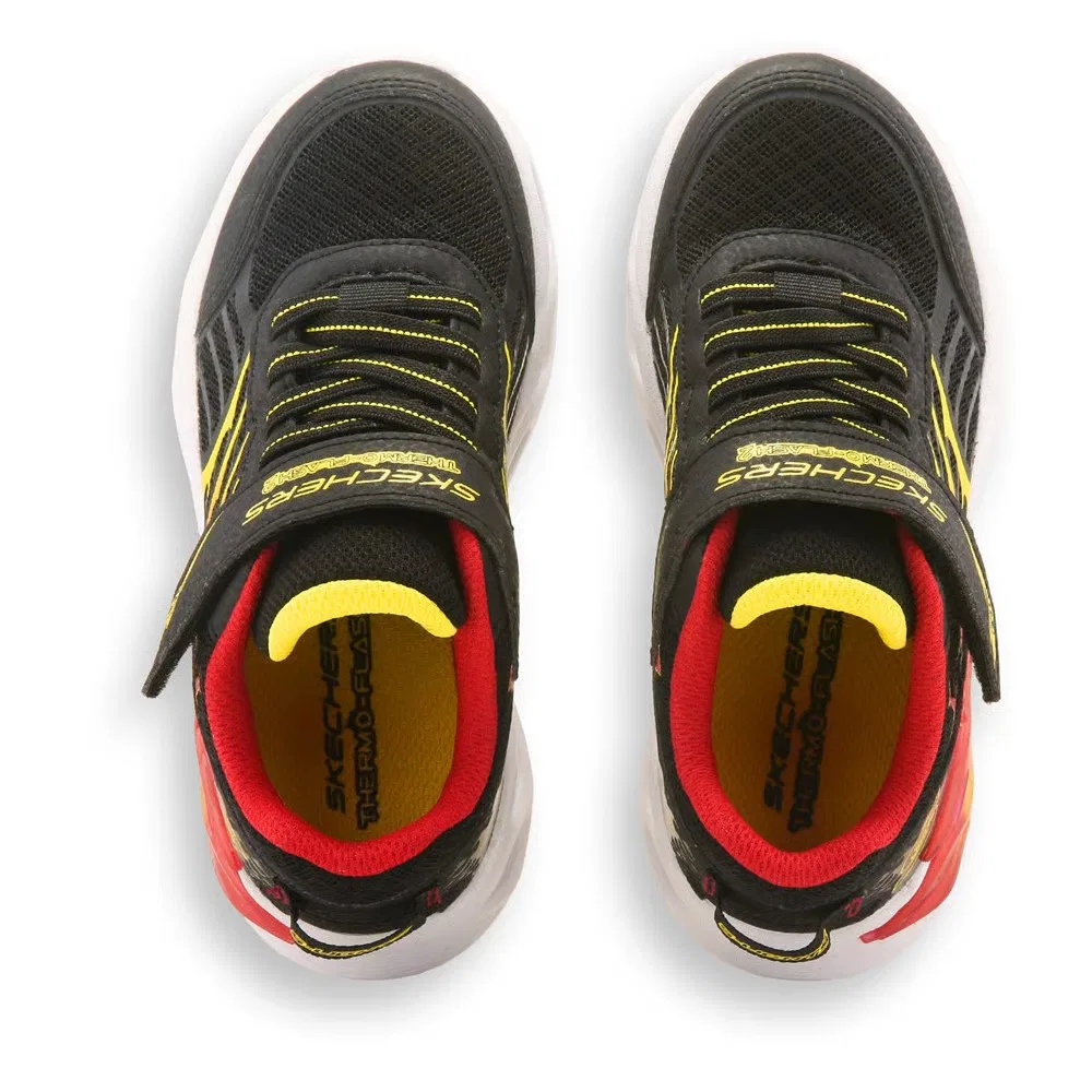 Детские кроссовки Thermo Flash 2.0 со светящейся подошвой Skechers, Black/Red — фото 4