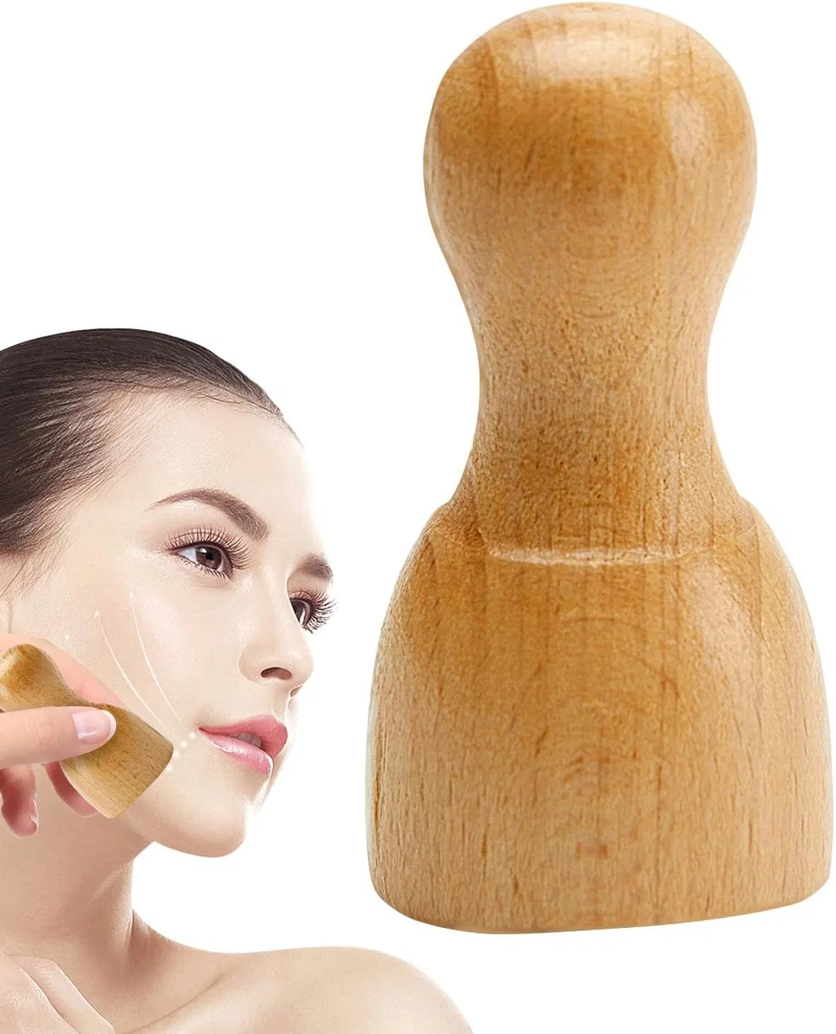 Деревянный массажер для лица Gua Sha, для тела Generic