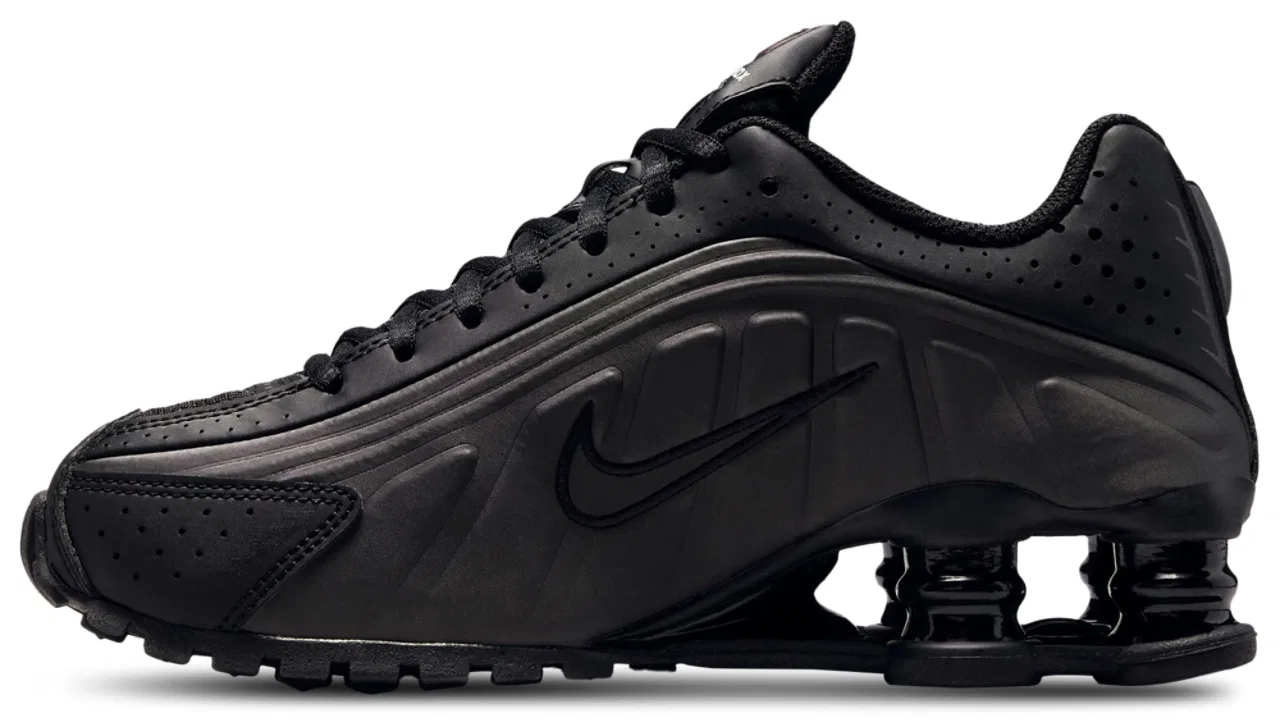 Детские кроссовки для мальчиков Nike Shox R4, Black/Black — фото 2