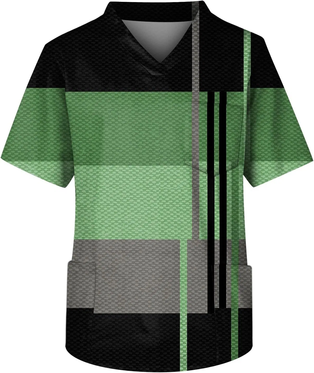 Мужская футболка с V-образным вырезом и карманом, Summer Lightweight, Army Green
