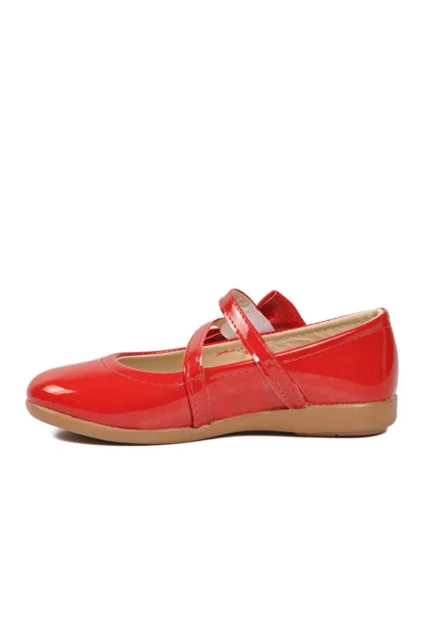Детские балетки для девочек из лаковой кожи Ayakmod, Red Patent Leather — фото 2