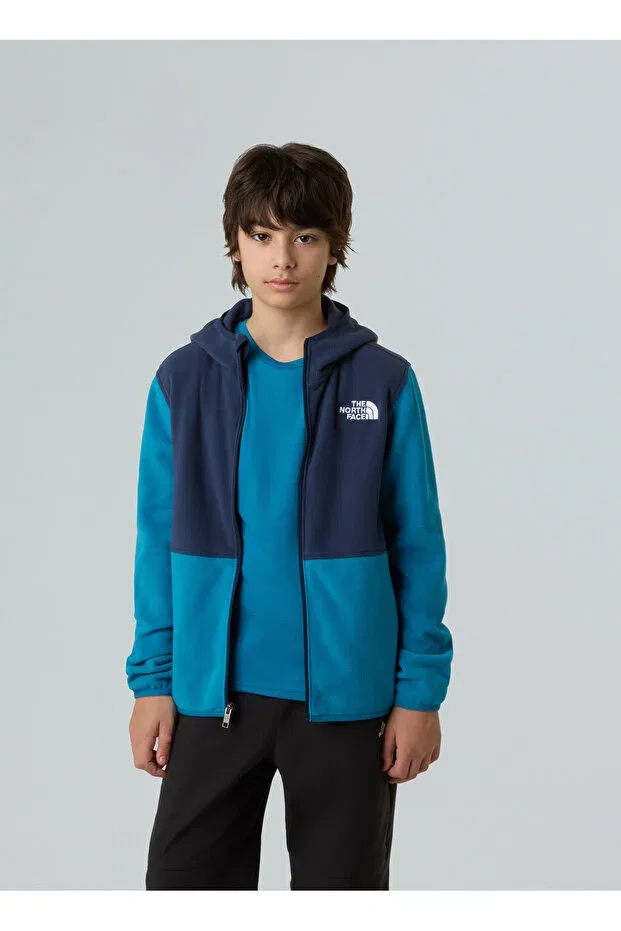 Детское пальто для девочек с капюшоном The North Face, Blue — фото 2